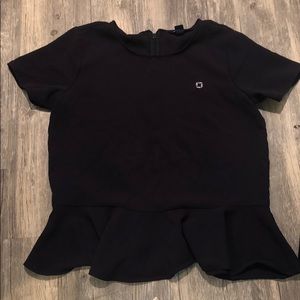 Chase uniform peplum top in dark navy